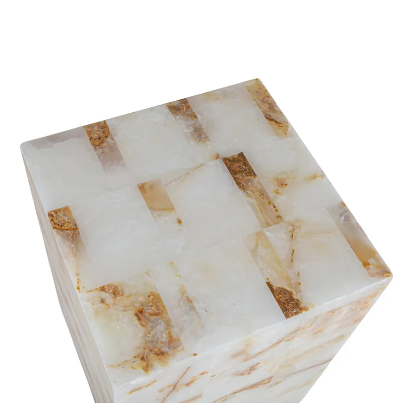 Hendrix Onyx Side Table, 35cm W x 35cm D x 50cm H (RRP $1331) - Image 5