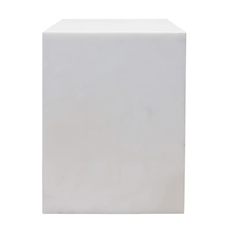 Hendrix Alabaster Side Table, 35cm W x 35cm D x 50cm H (RRP $1397) - Image 3