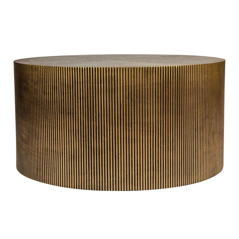 Chadwick Coffee Table Brass, 80cm Dia x 40cm H (RRP $2541) - Image 3