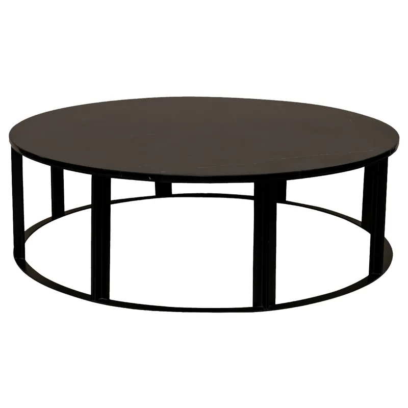 Bowie Marble Coffee Table Large Black, 120cm Dia x 38cm H (RRP $3509) - Image 3