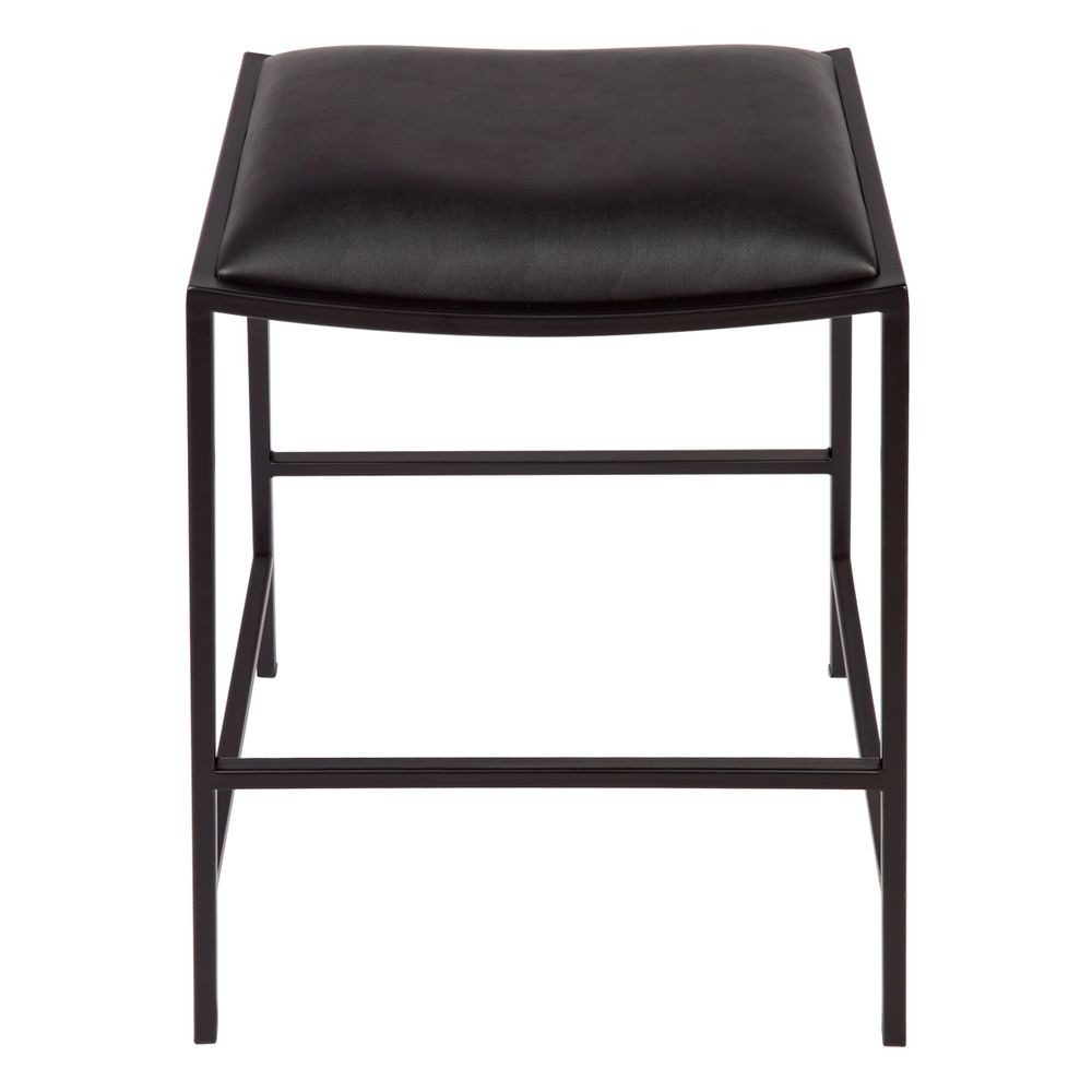 Kai Black Kitchen Stool Black Vegan Leather, 40cm W x 40cm D x 65cm H (RRP $429) - Image 4