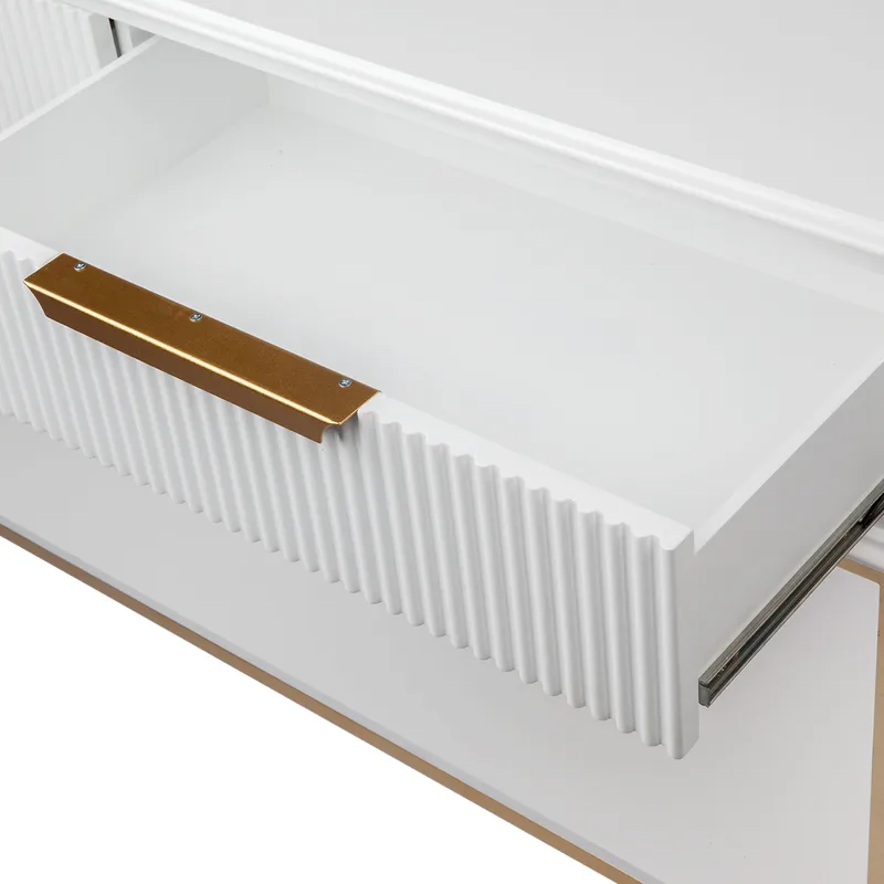 Aimee Console Table Small White, 140cm W x 45cm D x 81cm H (RRP $1881) - Image 7