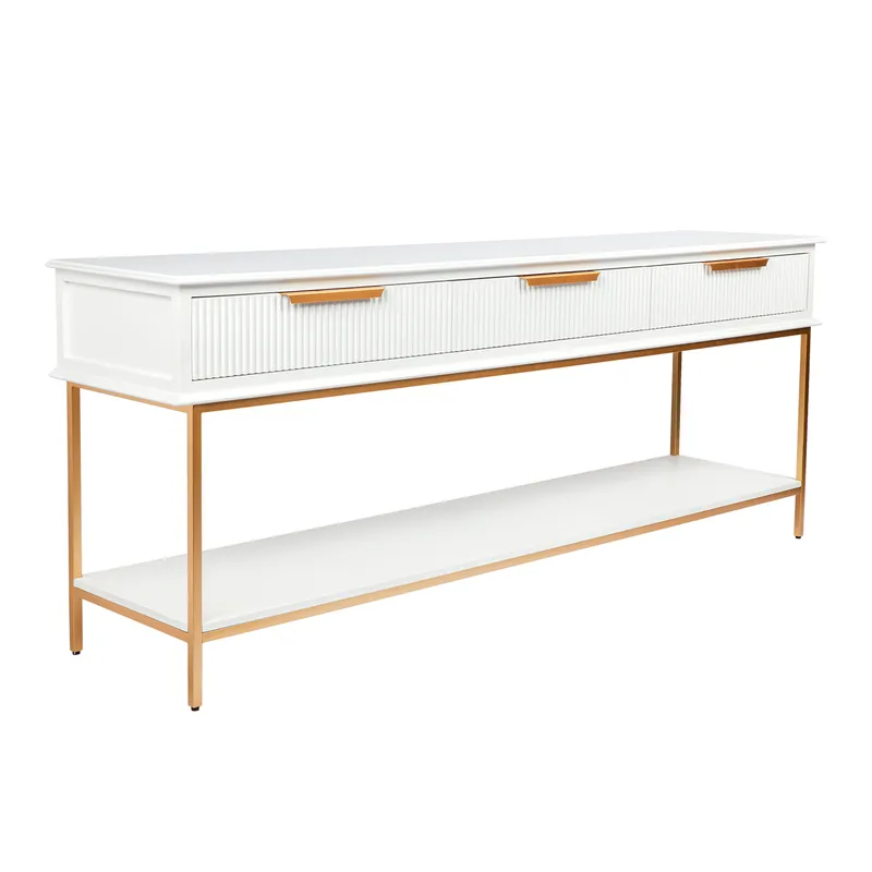 Aimee Console Table Large White, 200cm W x 45cm D x 81cm H (RRP $2629) - Image 3