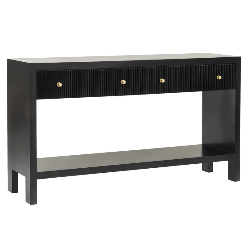 Ariana Console Table Black, 140cm W x 40cm D x 80cm H (RRP $2079) - Image 3