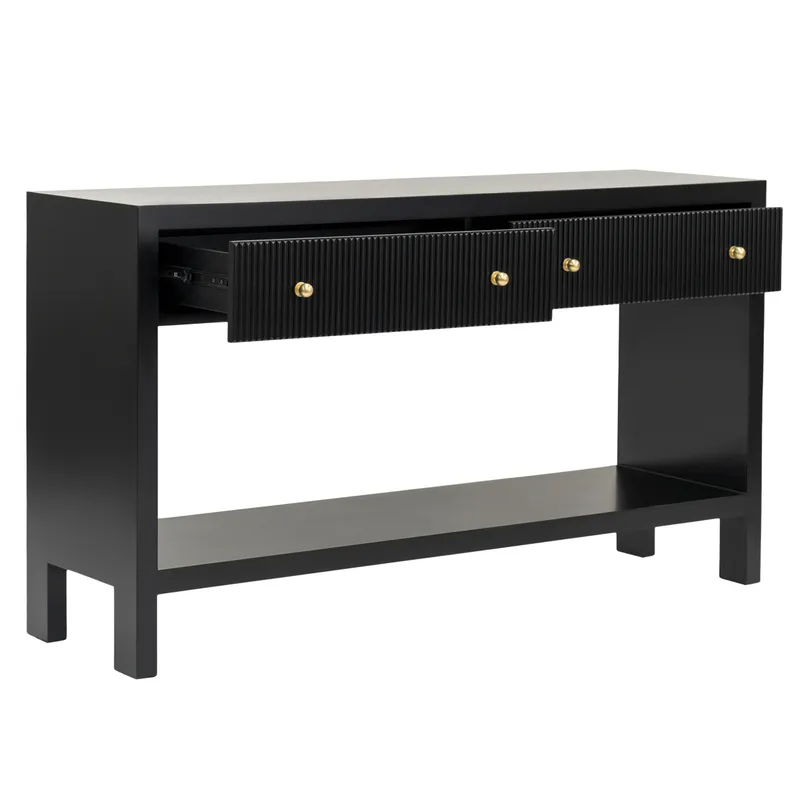 Ariana Console Table Black, 140cm W x 40cm D x 80cm H (RRP $2079) - Image 4