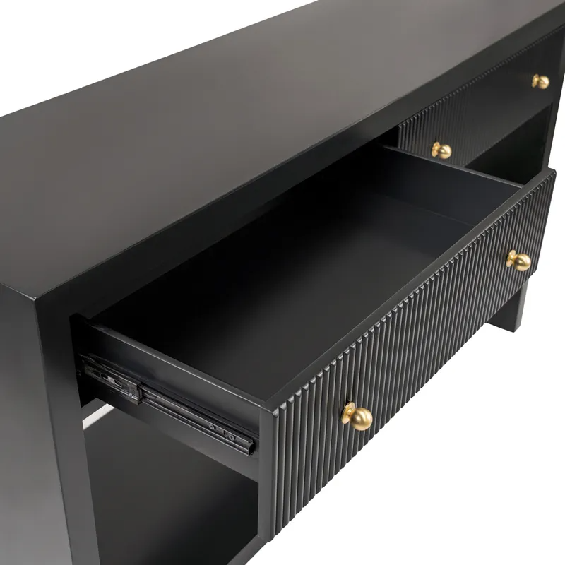 Ariana Console Table Black, 140cm W x 40cm D x 80cm H (RRP $2079) - Image 6