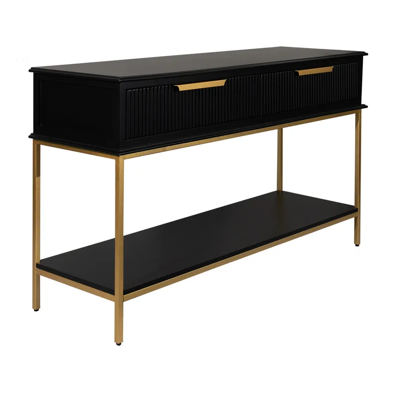 Aimee Console Table Small Black, 140cm W x 45cm D x 81cm H (RRP $1881) - Image 3