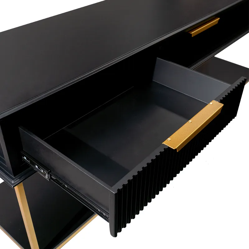 Aimee Console Table Large Black, 200cm W x 45cm D x 81cm H (RRP $2629) - Image 6