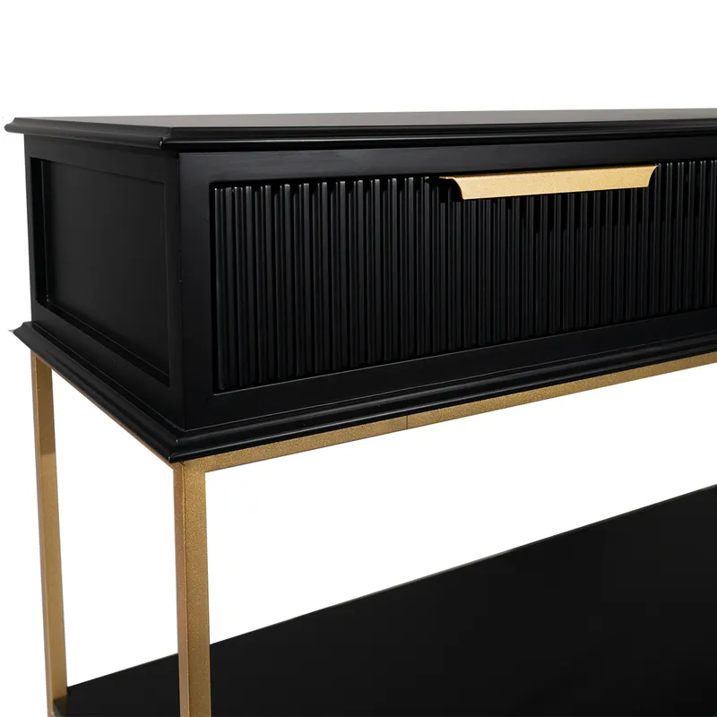Aimee Console Table Large Black, 200cm W x 45cm D x 81cm H (RRP $2629) - Image 7