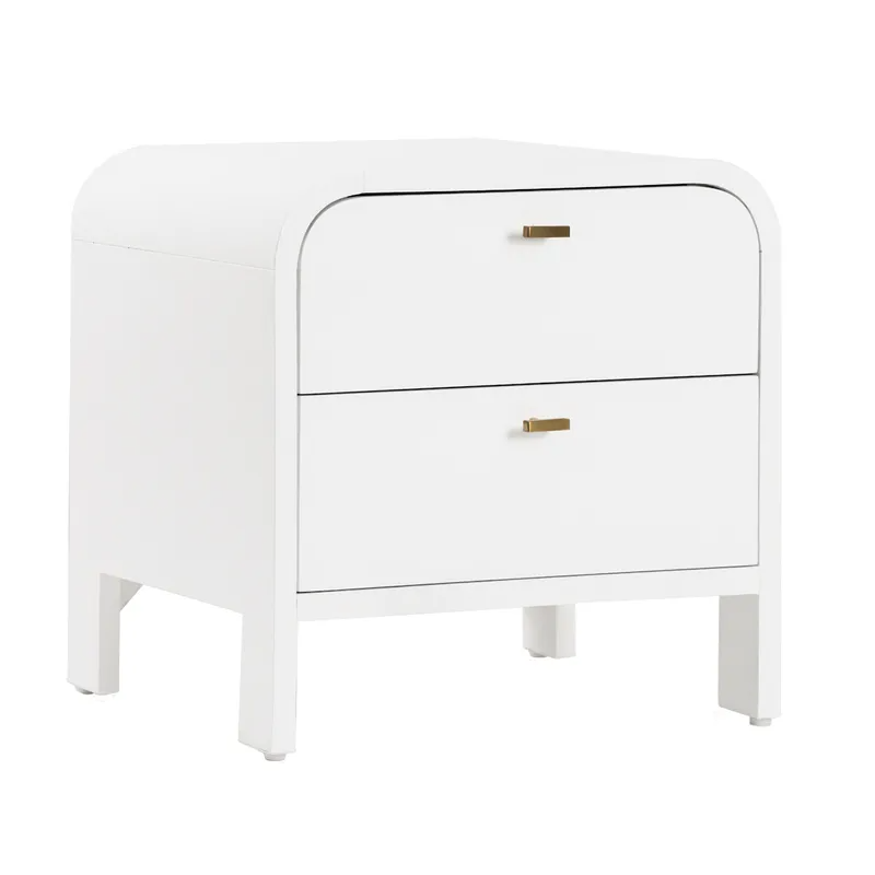 Chisholm Bedside Table White, 60cm W x 50cm D x 60cm H (RRP $1859) - Image 2