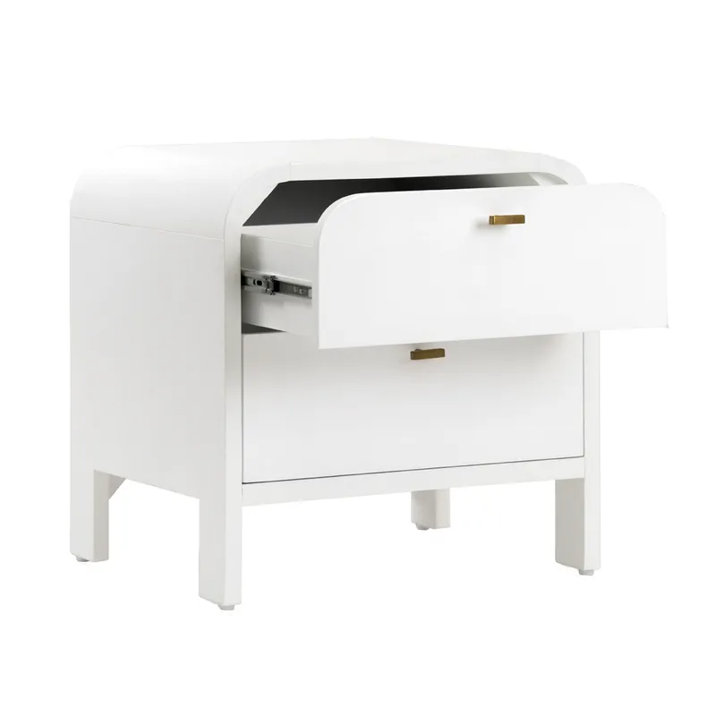 Chisholm Bedside Table White, 60cm W x 50cm D x 60cm H (RRP $1859) - Image 3