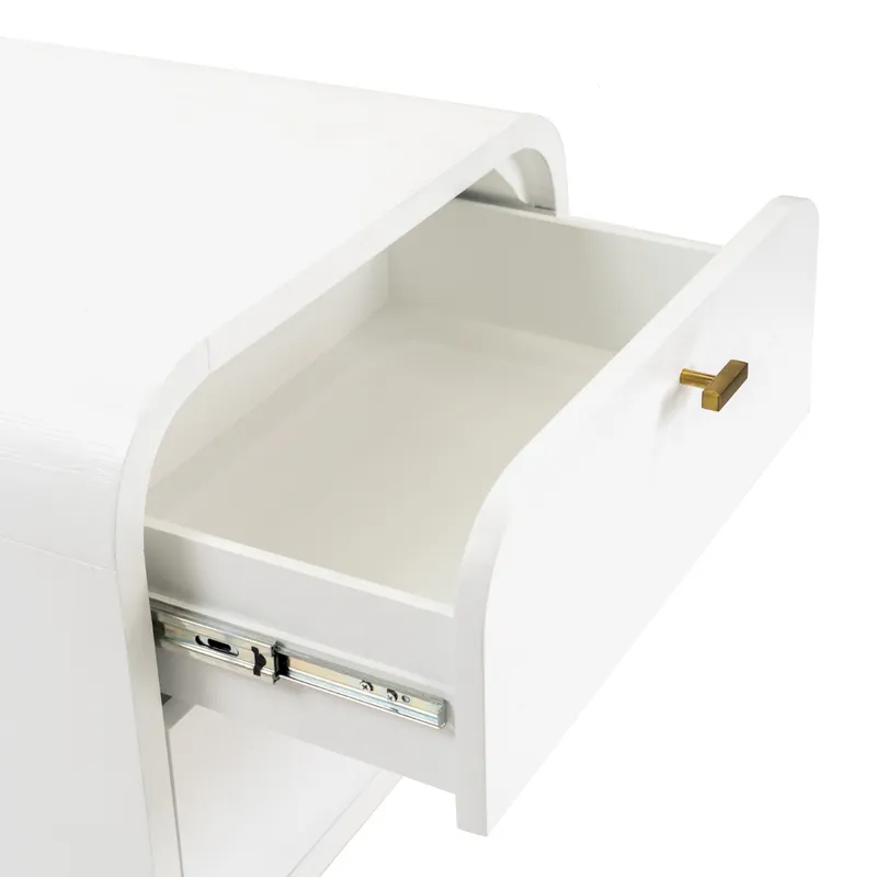 Chisholm Bedside Table White, 60cm W x 50cm D x 60cm H (RRP $1859) - Image 4