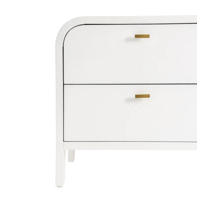 Chisholm Bedside Table White, 60cm W x 50cm D x 60cm H (RRP $1859) - Image 5