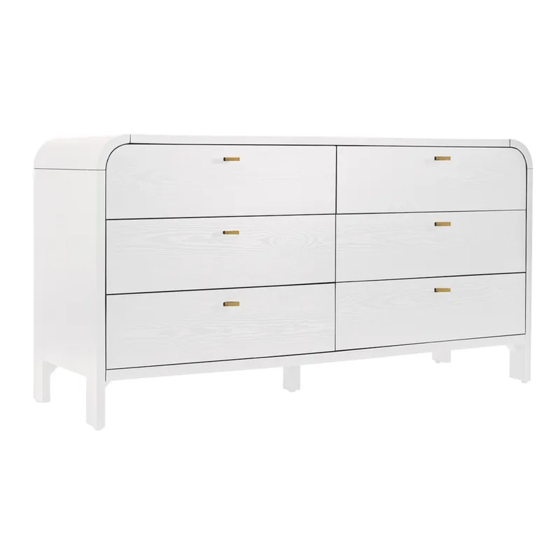 Chisholm 6 Drawer Chest White, 160cm W x 50cm D x 83cm H (RRP $4389) - Image 2