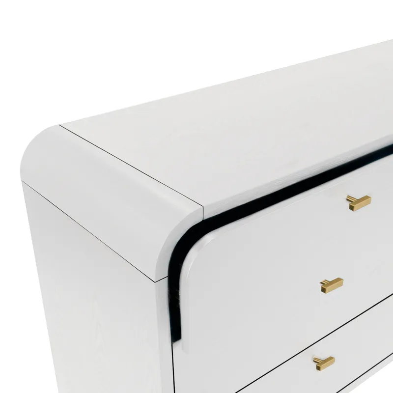Chisholm 6 Drawer Chest White, 160cm W x 50cm D x 83cm H (RRP $4389) - Image 3