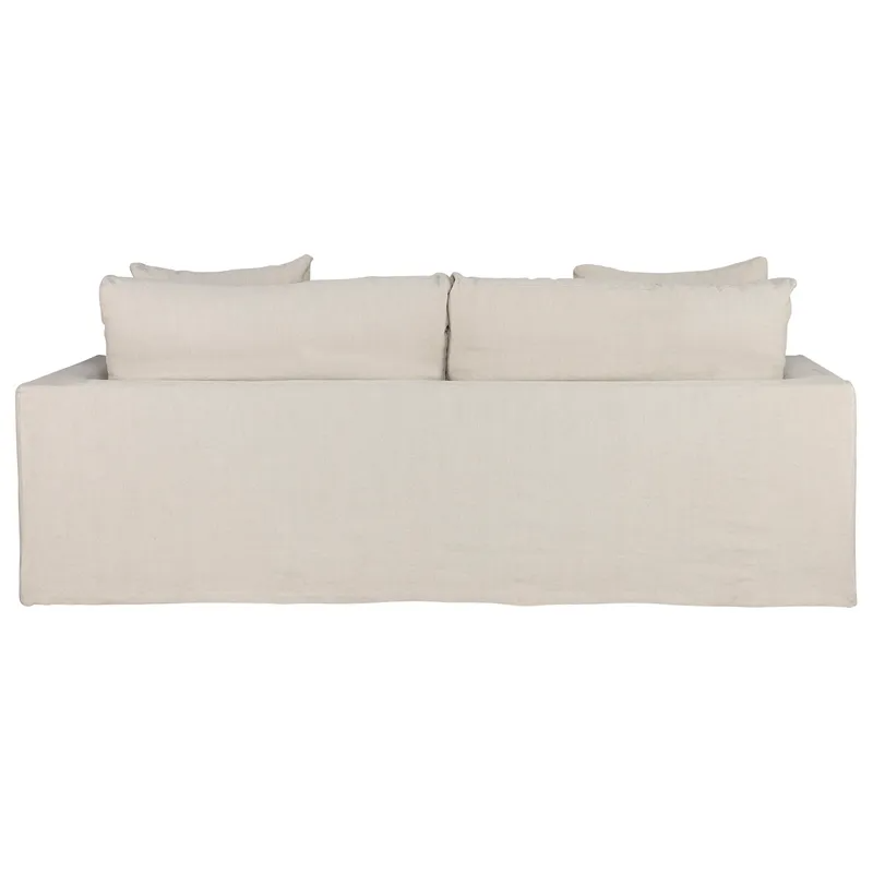 Bungalow 3 Seater Slip Cover Sofa Natural Linen, 233cm W x 100cm D x 82cm H (RRP $6325) - Image 5