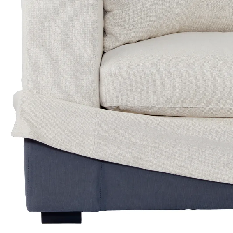 Bungalow 3 Seater Slip Cover Sofa Natural Linen, 233cm W x 100cm D x 82cm H (RRP $6325) - Image 6