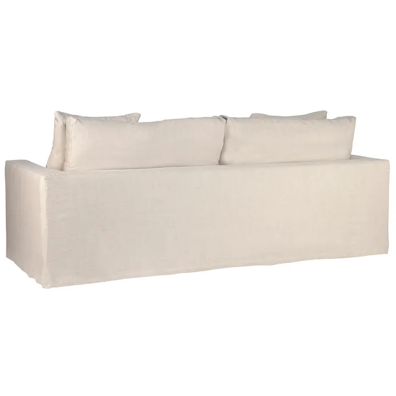 Bungalow 3 Seater Slip Cover Sofa Natural Linen, 233cm W x 100cm D x 82cm H (RRP $6325) - Image 7