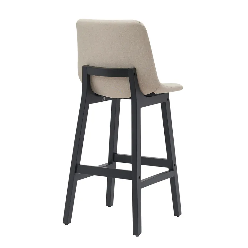 Jermaine Bar Stool Set of 2 Sand, 40cm W x 40cm D x 65cm H (RRP $759) - Image 3