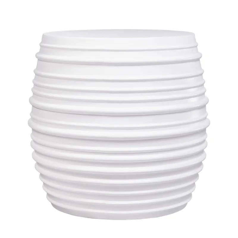 Casa Concrete Stool White, 48cm W x 48cm D x 46cm H (RRP $649) - Image 2