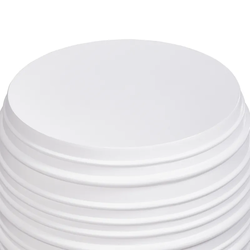 Casa Concrete Stool White, 48cm W x 48cm D x 46cm H (RRP $649) - Image 4