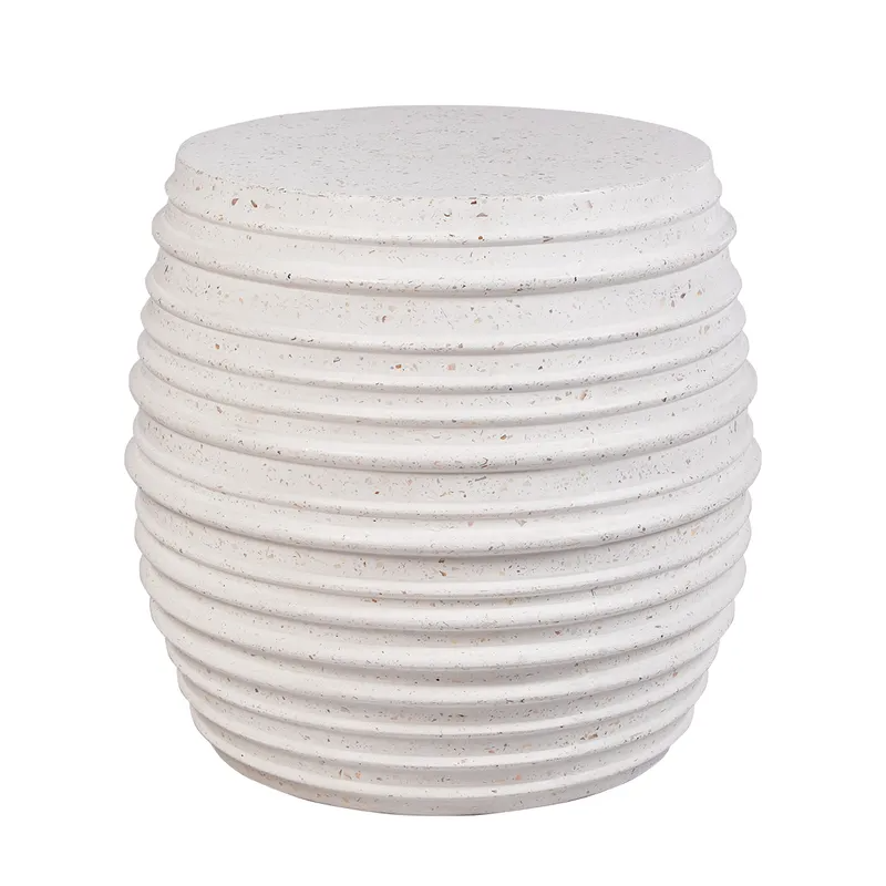 Casa Concrete Stool Terrazzo, 48cm W x 48cm D x 46cm H (RRP $561) - Image 3