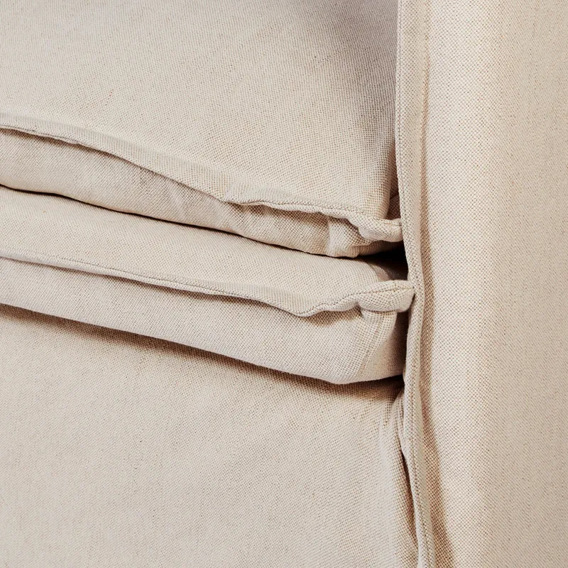 Palm Beach 3 Seater Slip Cover Sofa Natural Linen, 210cm W x 97cm D x 89cm H (RRP $4147) - Image 3