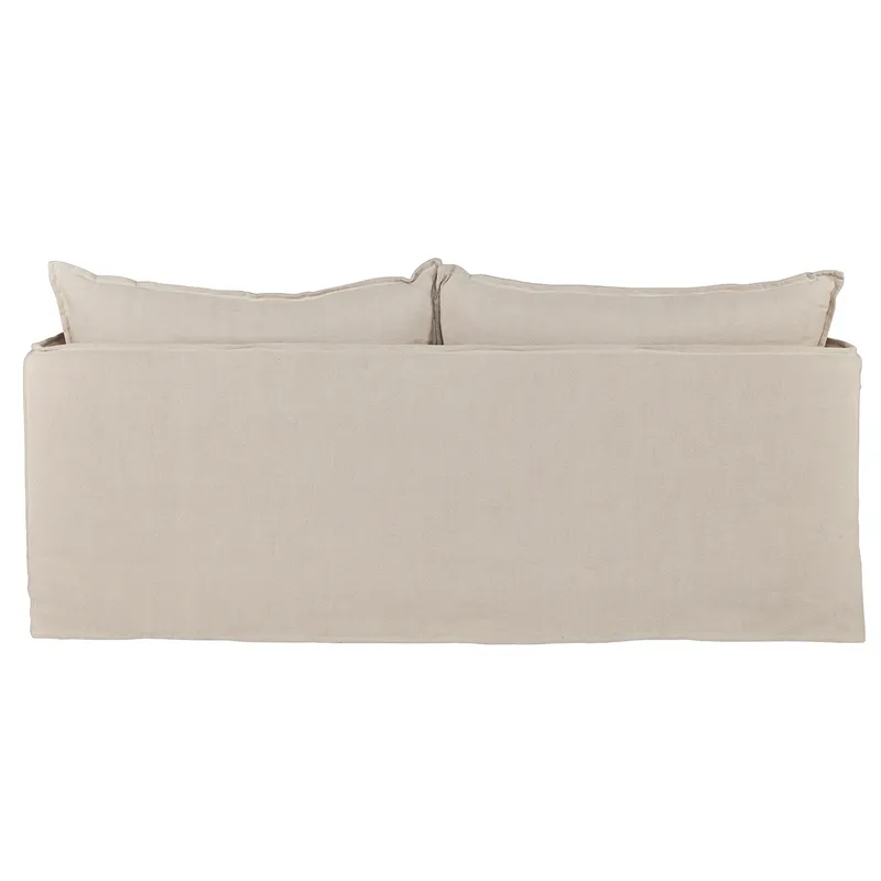 Palm Beach 3 Seater Slip Cover Sofa Natural Linen, 210cm W x 97cm D x 89cm H (RRP $4147) - Image 5