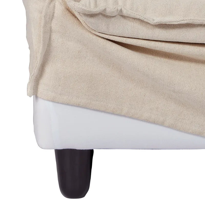 Palm Beach 3 Seater Slip Cover Sofa Natural Linen, 210cm W x 97cm D x 89cm H (RRP $4147) - Image 6