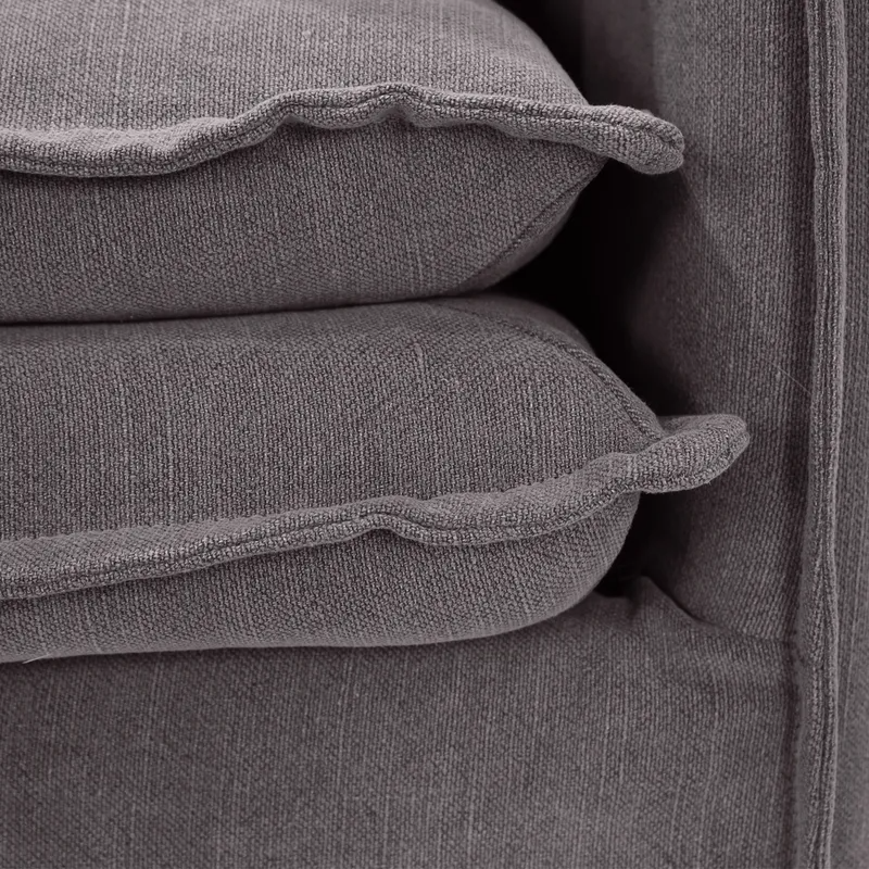 Palm Beach 3 Seater Slip Cover Sofa Slate Grey Linen, 210cm W x 97cm D x 89cm H (RRP $3927) - Image 4