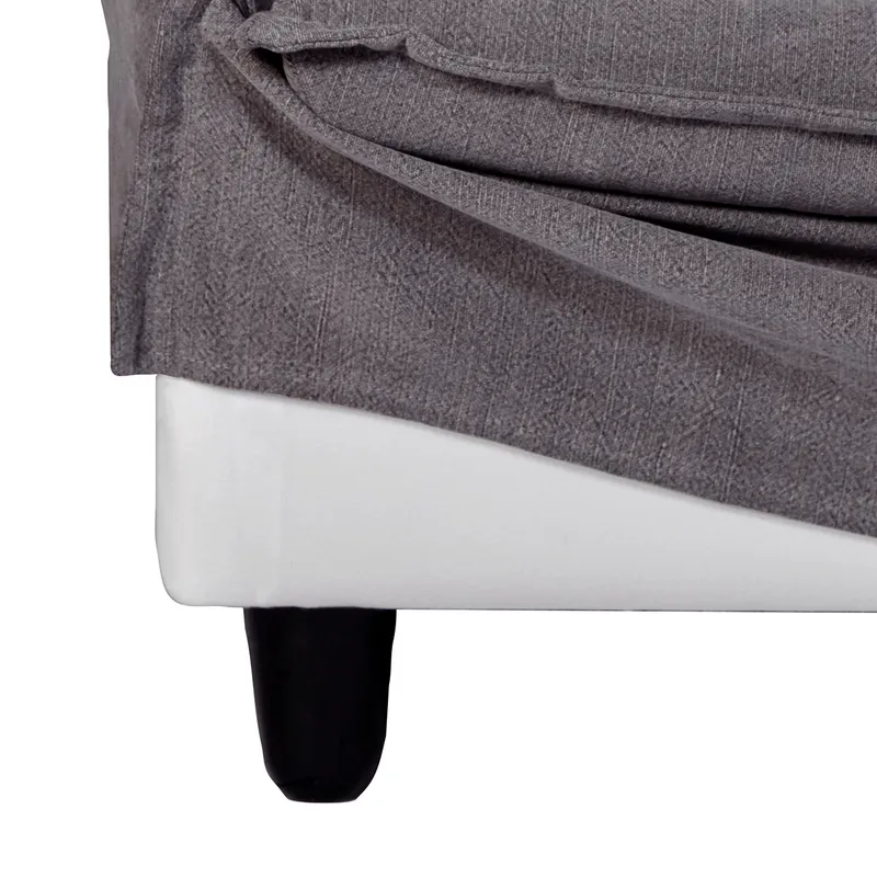 Palm Beach 3 Seater Slip Cover Sofa Slate Grey Linen, 210cm W x 97cm D x 89cm H (RRP $3927) - Image 5
