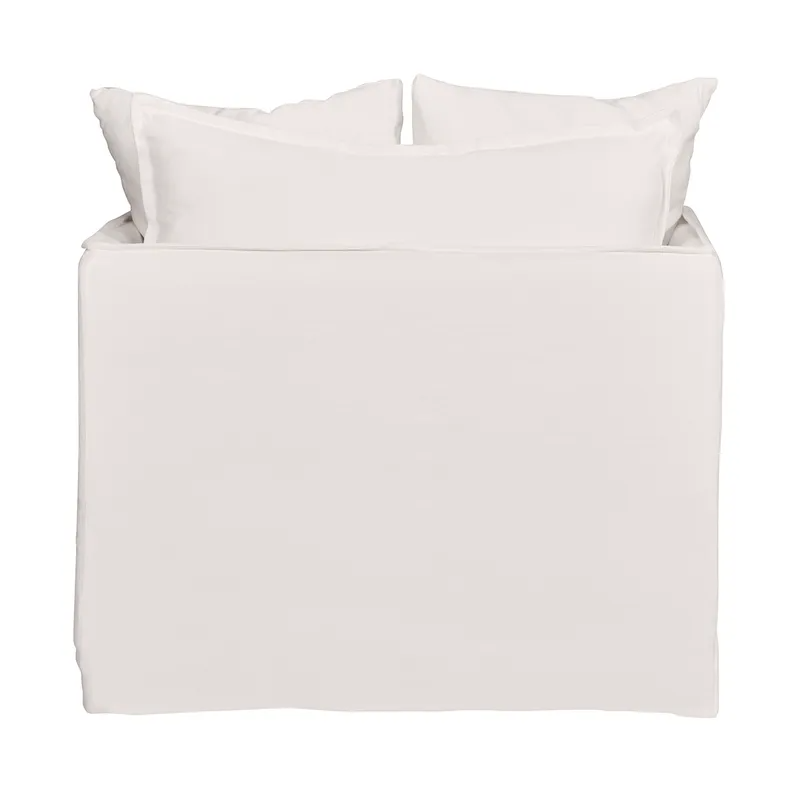 Palm Beach Slip Cover Arm Chair White Linen, 100cm W x 97cm D x89cm H (RRP $2409) - Image 8
