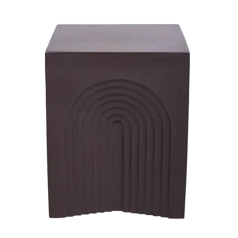 Arc Concrete Stool Charcoal, 36cm W x 36cm D x 45.5cm H (RRP $473) - Image 3