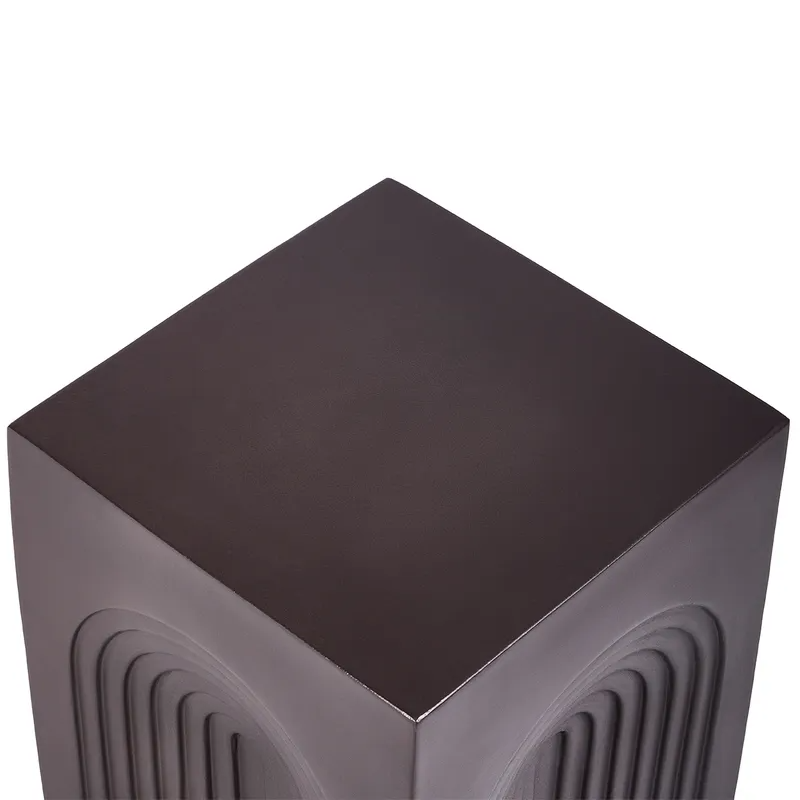 Arc Concrete Stool Charcoal, 36cm W x 36cm D x 45.5cm H (RRP $473) - Image 5