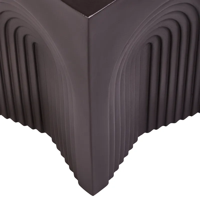 Arc Concrete Stool Charcoal, 36cm W x 36cm D x 45.5cm H (RRP $473) - Image 6