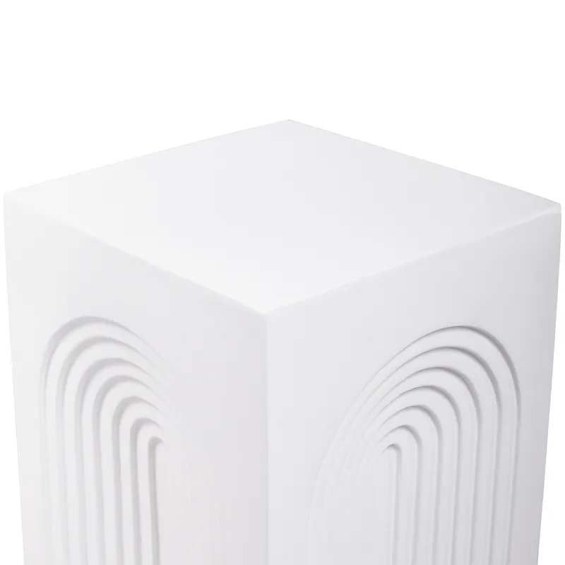Arc Concrete Stool White, 36cm W x 36cm D x 45.5cm H (RRP $473) - Image 4