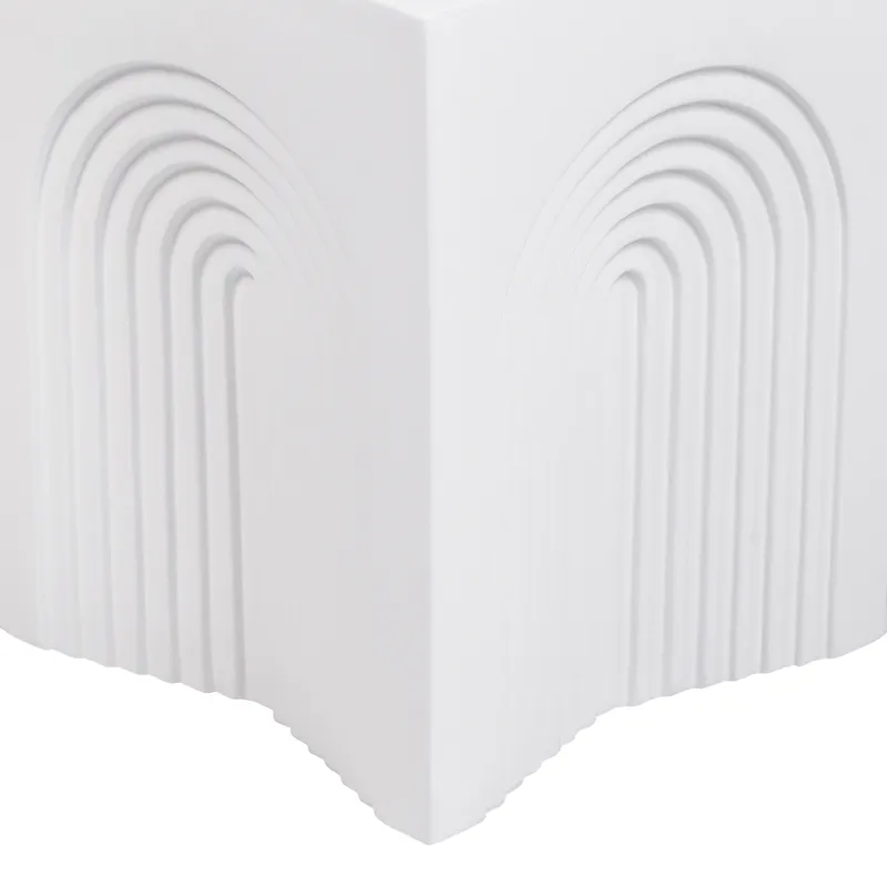 Arc Concrete Stool White, 36cm W x 36cm D x 45.5cm H (RRP $473) - Image 5