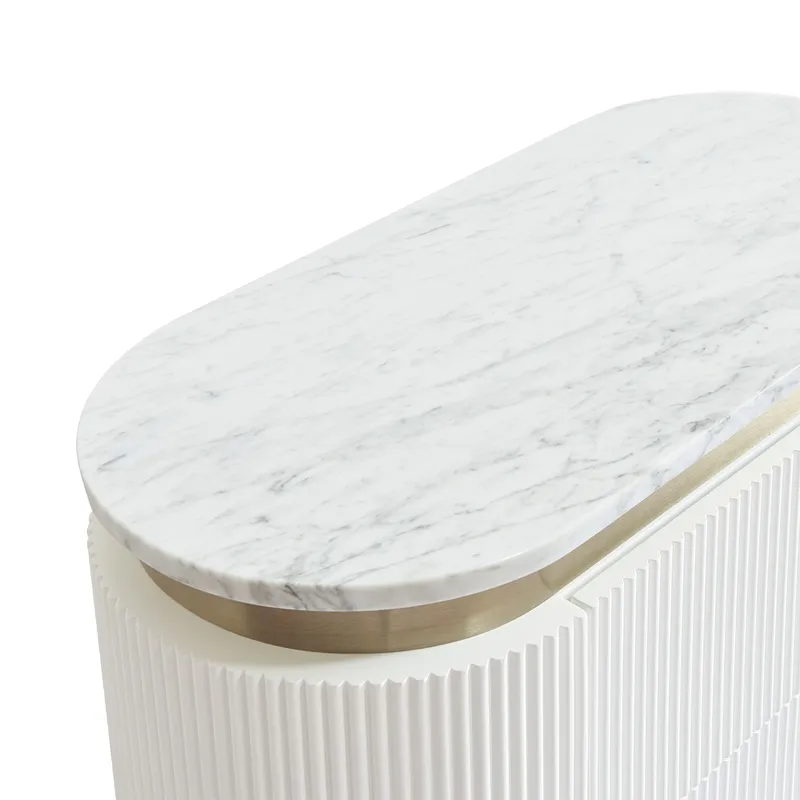 Demarco Bedside Table White, 76cm W x 40cm D x 60cm H (RRP $2453) - Image 7