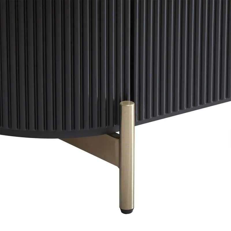 Demarco Bedside Table Black, 76cm W x 40cm D 60cm H (RRP $2453) - Image 7