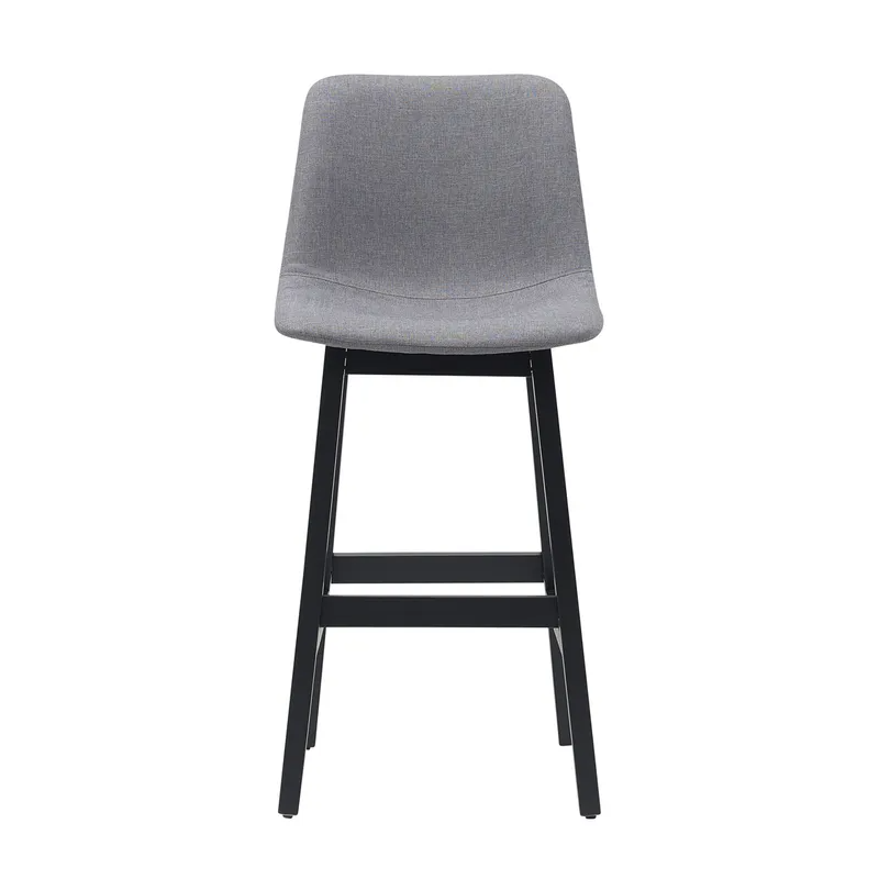 Jermaine Bar Stool Set of 2 Stone Grey, 46.5cm W x 59cm D x 99cm H (RRP $759) - Image 2