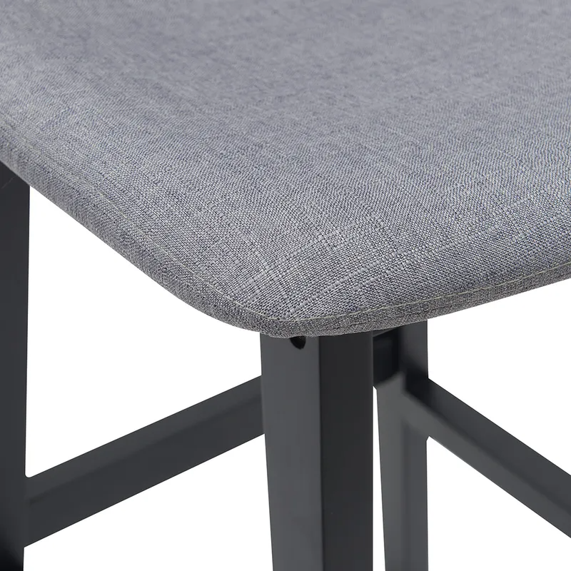 Jermaine Bar Stool Set of 2 Stone Grey, 46.5cm W x 59cm D x 99cm H (RRP $759) - Image 5
