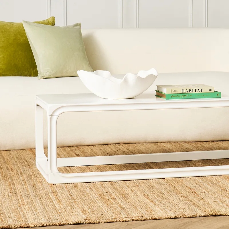 Cadie Coffee Table White, 120cm W x 60cm D x 40cm H (RRP $649) - Image 4