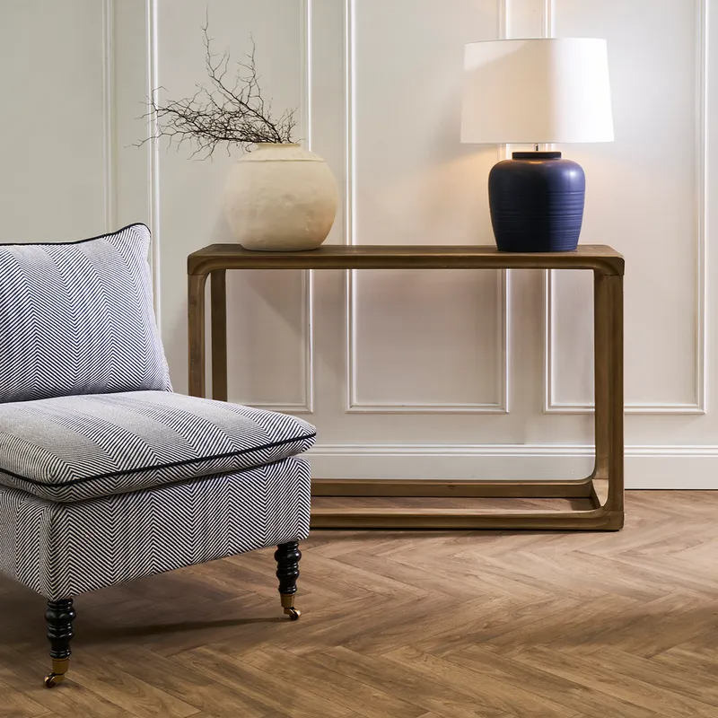 Cadie Console Table Walnut Wash, 120cm W x 40cm D x 76cm H (RRP $583) - Image 2