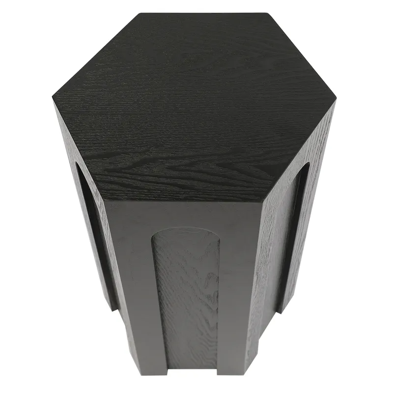 Winston Tall Side Table Black, 30cm W x 26cm D x 61cm H (RRP $209) - Image 3