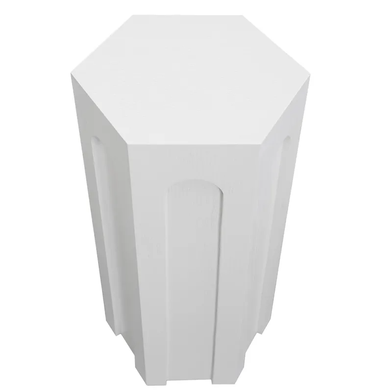 Winston Tall Side Table White, 30cm W x 26cm D x 61cm H (RRP $209) - Image 3