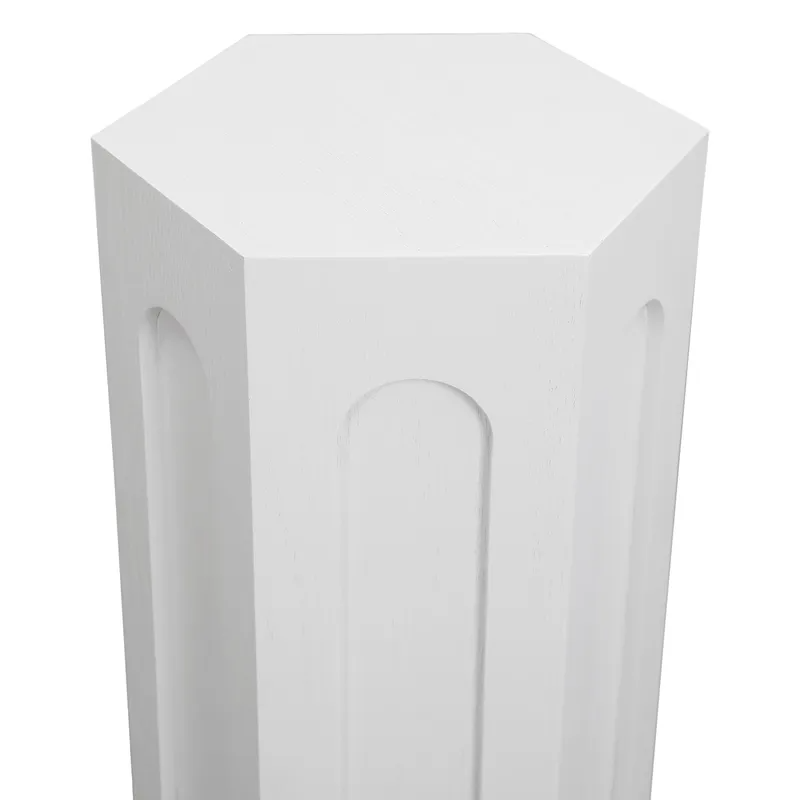 Winston Tall Side Table White, 30cm W x 26cm D x 61cm H (RRP $209) - Image 5
