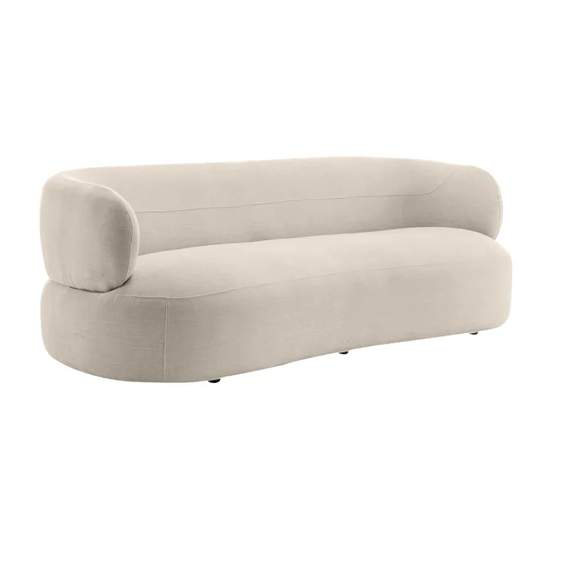 Greenwich 3 Seater Sofa Natural Chenille, 231cm W x 91cm D x 78cm H (RRP $3949) - Image 2