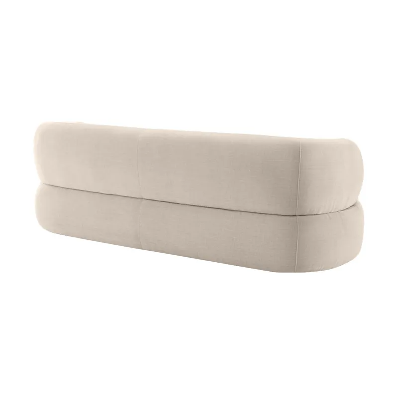 Greenwich 3 Seater Sofa Natural Chenille, 231cm W x 91cm D x 78cm H (RRP $3949) - Image 3