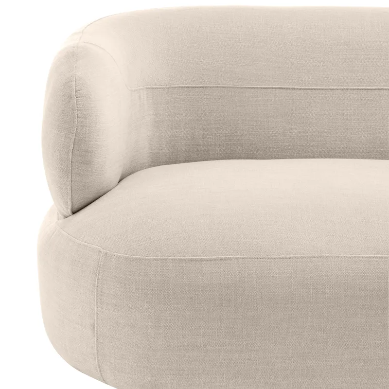 Greenwich 3 Seater Sofa Natural Chenille, 231cm W x 91cm D x 78cm H (RRP $3949) - Image 6