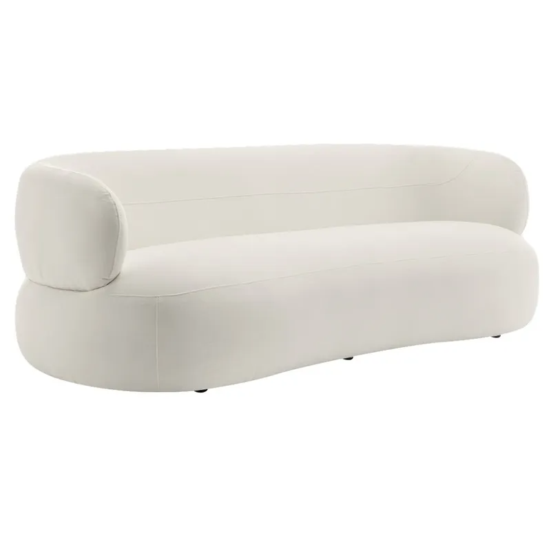 Greenwich 3 Seater Sofa Ivory Chenille, 231cm W x 91cm D x 78cm H (RRP $3949) - Image 3
